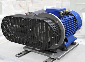 Industrial blower operates at up to 180°C